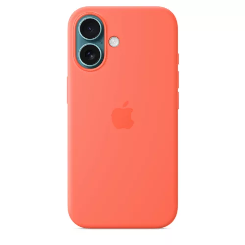 Apple iPhone 16 Silicone Case with MagSafe - Tangerine (SEASONAL)