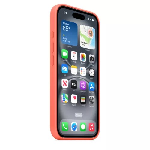 Apple iPhone 16 Silicone Case with MagSafe - Tangerine (SEASONAL)