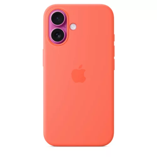 Apple iPhone 16 Silicone Case with MagSafe - Tangerine (SEASONAL)