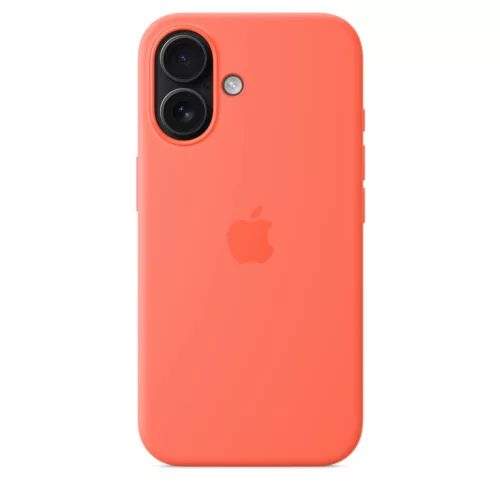 Apple iPhone 16 Silicone Case with MagSafe - Tangerine (SEASONAL)