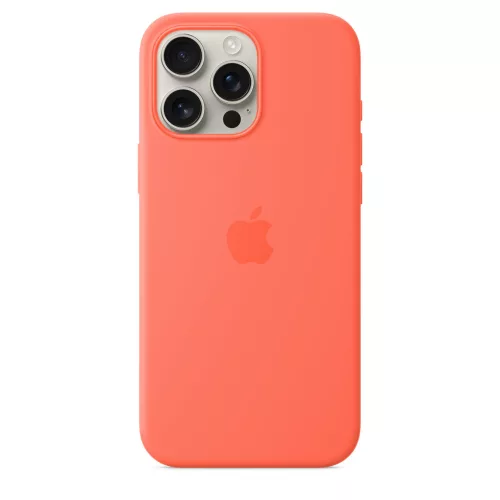 Apple iPhone 16 Pro Max Silicone Case with MagSafe - Tangerine (SEASONAL)
