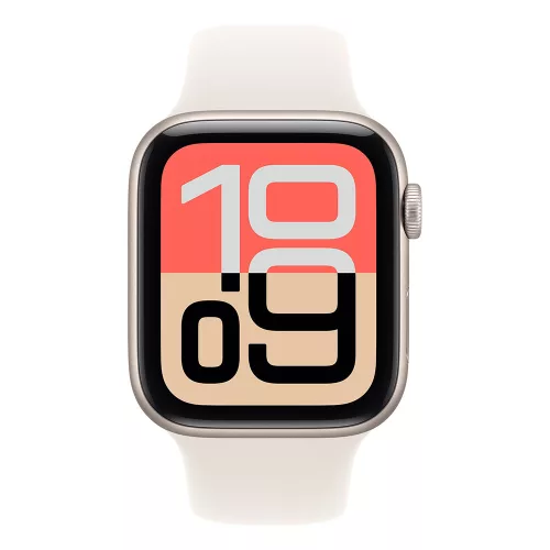 Apple Watch SE 3 Cellular 44mm Starlight Aluminium Case with Starlight Sport Band - S/M