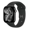 Apple Watch S11 GPS 46mm Jet Black Aluminium Case with Black Sport Band - S/M