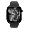 Apple Watch S11 GPS 46mm Jet Black Aluminium Case with Black Sport Band - M/L