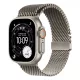 Apple Watch Ultra 3 Cellular 49mm Natural Titanium Case with Natural Titanium Milanese Loop - Medium