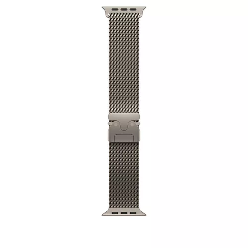 Apple Watch Ultra 3 Cellular 49mm Natural Titanium Case with Natural Titanium Milanese Loop - Medium