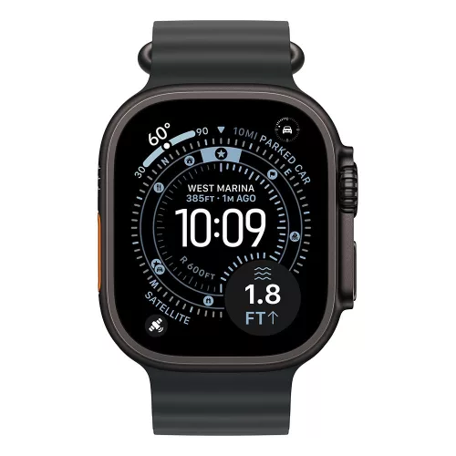 Apple Watch Ultra 3 Cellular 49mm Black Titanium Case with Black Ocean Band