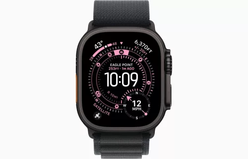 Apple Watch Ultra 3 Cellular 49mm Black Titanium Case with Black Alpine Loop - Small