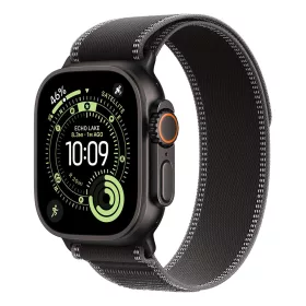   Apple Watch Ultra 3 Cellular 49mm Black Titanium Case with Black/Charcoal Trail Loop - S/M