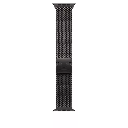 Apple Watch Ultra 3 Cellular 49mm Black Titanium Case with Black Titanium Milanese Loop - Medium