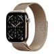 Apple Watch S11 Cellular 46mm Gold Titanium Case with Gold Milanese Loop - M/L