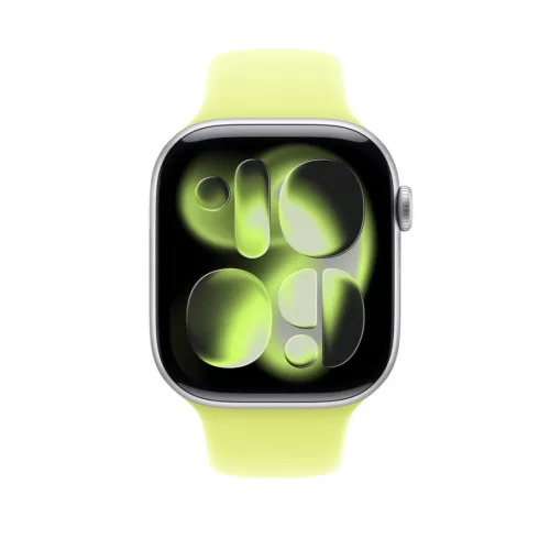 Apple Watch 46mm Band:  Neon Yellow Sport Band - M/L - SEASONAL