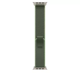   Apple Watch 49mm Loop:  Green/Neon Trail Loop - S/M - Natural Titanium Finish