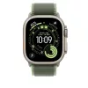 Apple Watch 49mm Loop:  Green/Neon Trail Loop - S/M - Natural Titanium Finish