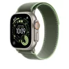 Apple Watch 49mm Loop:  Green/Neon Trail Loop - M/L - Natural Titanium Finish