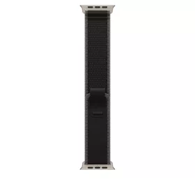   Apple Watch 49mm Loop:  Black/Charcoal Trail Loop - S/M - Natural Titanium Finish