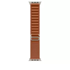   Apple Watch 49mm Loop:  Terra Cotta Alpine Loop - Medium - Natural Titanium Finish