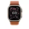 Apple Watch 49mm Loop:  Terra Cotta Alpine Loop - Medium - Natural Titanium Finish