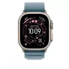 Apple Watch 49mm Loop:  Light Blue Alpine Loop - Large - Natural Titanium Finish