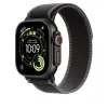 Apple Watch 49mm Loop:  Black/Charcoal Trail Loop - S/M - Black Titanium Finish