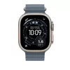 Apple Watch 49mm Band:  Anchor Blue Ocean Band Extension - Natural Titanium Finish
