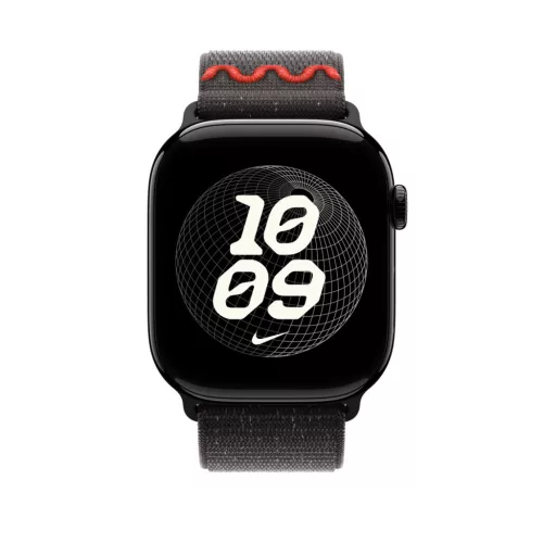 Apple Watch 46mm Loop:  Midnight Black Nike Sport Loop