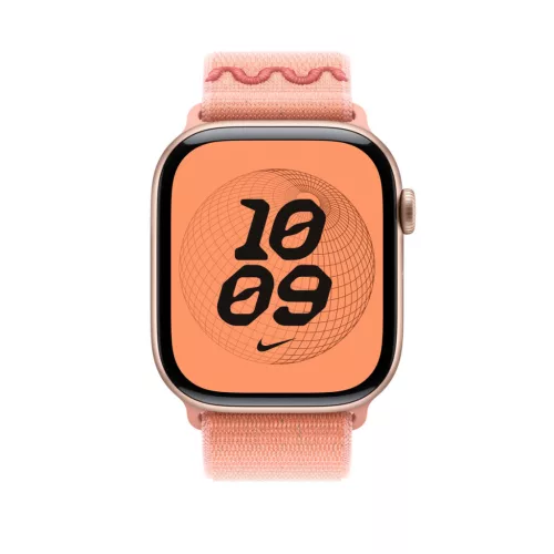Apple Watch 46mm Loop:  Alpenglow Pink Nike Sport Loop