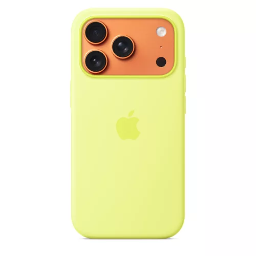 Apple iPhone 17 Pro Silicone Case with MagSafe – Neon Yellow