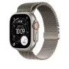 Apple Watch 49mm Loop:  Natural Titanium Milanese Loop - Medium