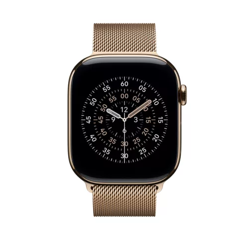 Apple Watch 46mm Loop:  Gold Milanese Loop - M/L