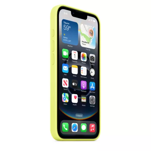 Apple iPhone 16e Silicone Case – Neon Yellow - SEASONAL