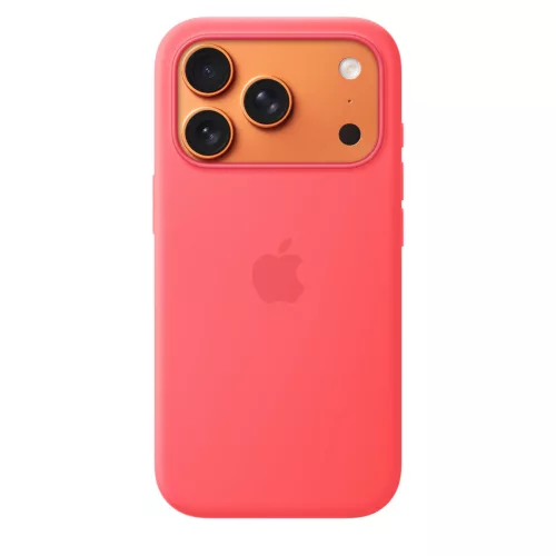 Apple iPhone 17 Pro Silicone Case with MagSafe - Bright Guava (SEASONAL)