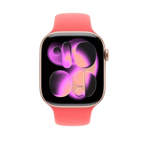 Apple Watch 46mm Sport Band: Bright Guava Sport Band - M/L (SEASONAL)
