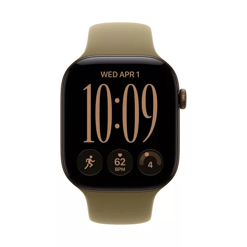 Apple Watch S12 GPS 46mm Dark Bronze Aluminium Case with Olive Sport Band - S/M