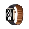 Apple Watch 41mm Band: Ink Leather Link - S/M