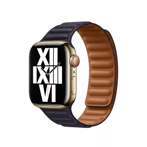 Apple Watch 41mm Band: Ink Leather Link - S/M