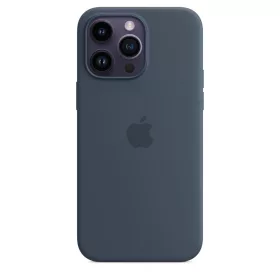   Apple iPhone 14 Pro Max Silicone Case with MagSafe - Storm Blue