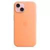 Apple iPhone 15 Silicone Case w MagSafe - Orange Sorbet