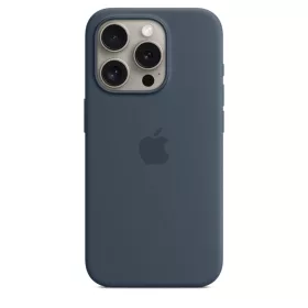 Apple iPhone 15 Pro Silicone Case w MagSafe - Storm Blue