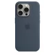 Apple iPhone 15 Pro Silicone Case w MagSafe - Storm Blue