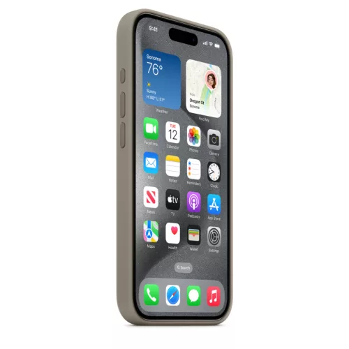 Apple iPhone 15 Pro Silicone Case w MagSafe - Clay