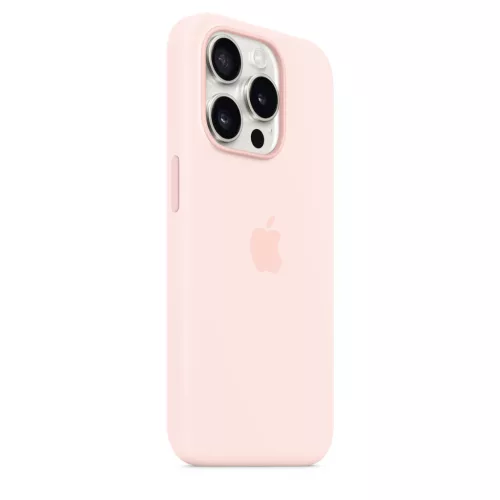 Apple iPhone 15 Pro Silicone Case w MagSafe - Light Pink