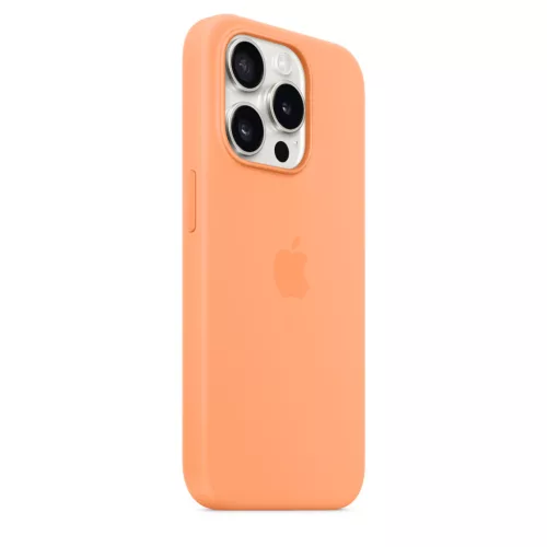 Apple iPhone 15 Pro Silicone Case w MagSafe - Orange Sorbet