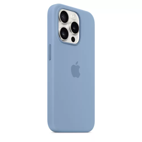 Apple iPhone 15 Pro Silicone Case w MagSafe - Winter Blue