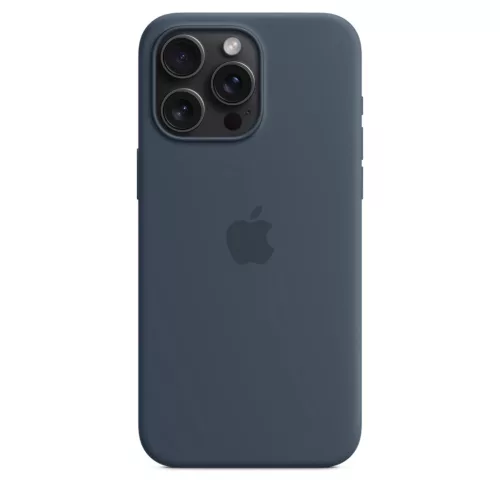 Apple iPhone 15 Pro Max Silicone Case w MagSafe - Storm Blue