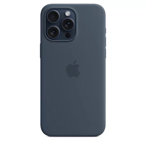Apple iPhone 15 Pro Max Silicone Case w MagSafe - Storm Blue