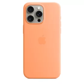   Apple iPhone 15 Pro Max Silicone Case w MagSafe - Orange Sorbet
