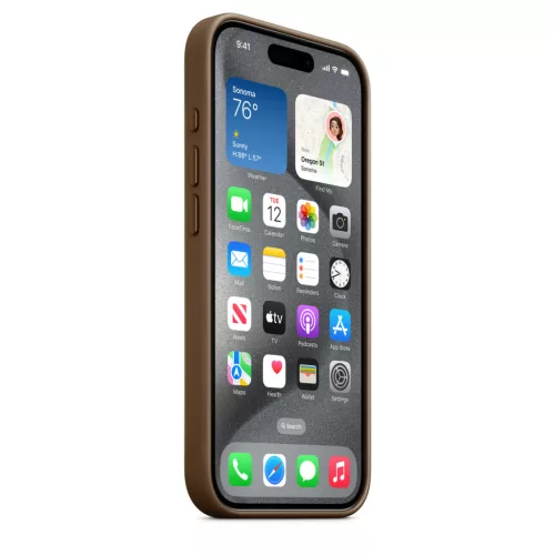 Apple iPhone 15 Pro FineWoven Case w MagSafe - Taupe