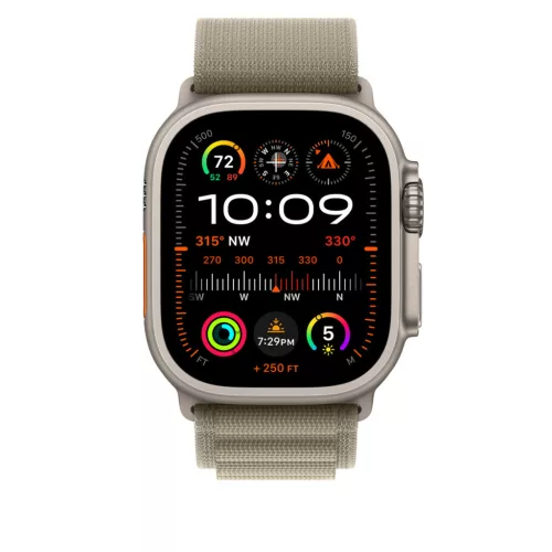 Apple Watch 49mm Band: Olive Alpine Loop - Medium