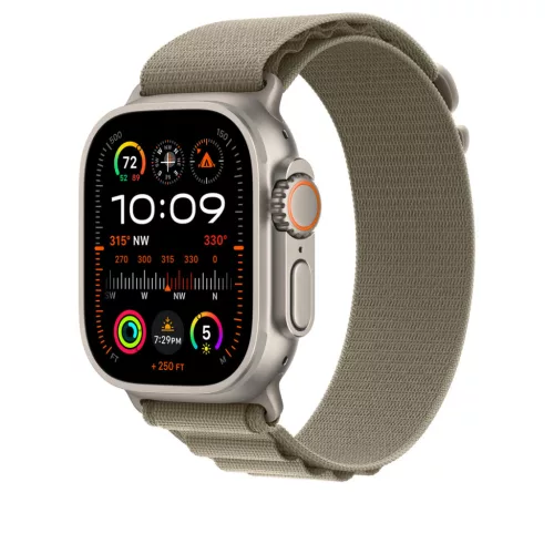 Apple Watch 49mm Band: Olive Alpine Loop - Large